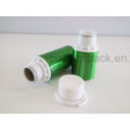 Grüne Metall Aluminium Flasche mit weißer Tamper Proof Cap